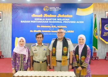 Shafik Ananta Inuman Resmi Jabat Kakanwil BPN Provinsi Aceh