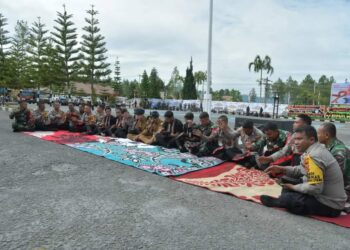 Didong Gabungan ASN bersama TNI-Polri Meriahkan HUT Bhayangkara Ke 78 Polres Bener Meriah