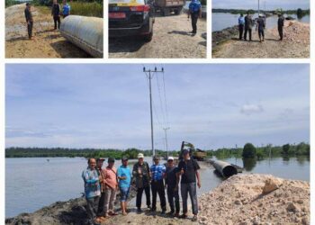 Antisipasi Air Pasang Di Jalan Kilangan -Kayu Menang, PUPR Aceh Singkil Pasang Gorong-Gorong 