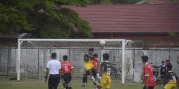 Laga Perdana Cabor Bola kaki, Aceh Timur Unggul 4 : 0 Melawan Nagan Raya 