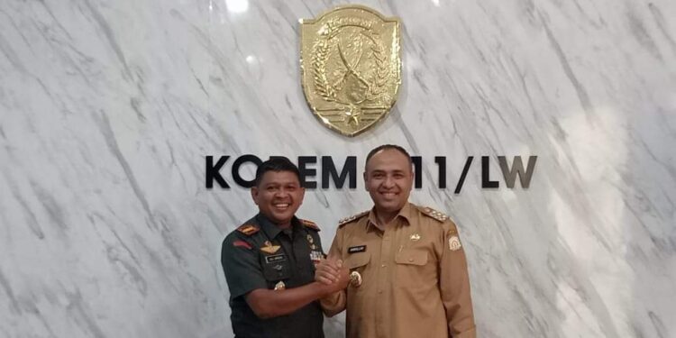 Pj Bupati Aceh Timur Amrullah M. Ridha Silahturahmi Ke Korem 011 Lilawangsa