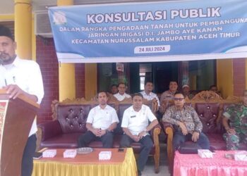 Konsultasi Publik Pengadaan Tanah untuk Pembangunan Jaringan Irigasi D.I. Jambo Aye