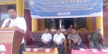 Konsultasi Publik Pengadaan Tanah untuk Pembangunan Jaringan Irigasi D.I. Jambo Aye