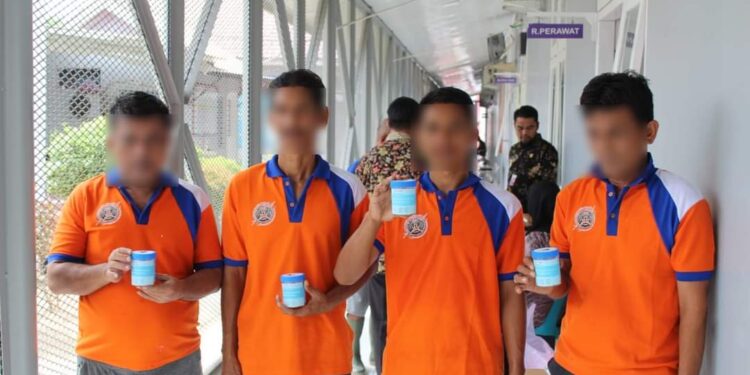 Komitmen Bersih Dari Narkoba, Rutan Sigli Laksanakan Tes Urine Rutin Bagi WBP