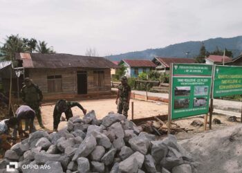 Satgas TMMD Ke 121 Bener Meriah, Mulai Bangun Rumah Tidak Layak Huni