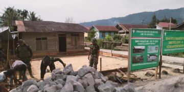 Satgas TMMD Ke 121 Bener Meriah, Mulai Bangun Rumah Tidak Layak Huni