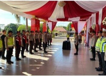 Polres Banyuasin Gelar Apel Penutupan Latja Siswa Diktuk Polri Gel. I SPN Polda Sumsel T.A 2024