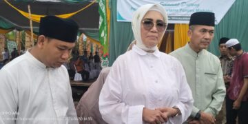 Ketua DPRD Sumsel Anita Noeringhati Melaksanakan Peletakan Batu Pertama Ponpes Minhajul Aulia