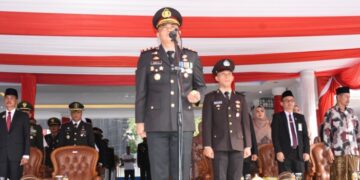 Pj Walikota Syaridin Mengikuti Upacara Hari Bhayangkara ke-78 Polres Langsa