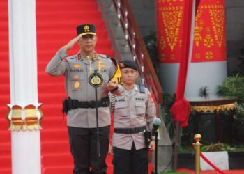 Polda Sumsel Menggelar Upacara Korp Raport Kenaikan Pangkat Bagi Personil Polri/PNS