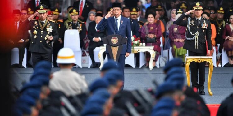 Presiden RI Joko Widodo Menghadiri Upacara peringatan Hari Bhayangkara ke- 78