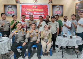 Jalin Sinergitas, Kapolsek Tualang Gelar Coffee Morning Bersama Insan Media