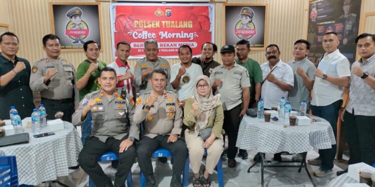 Jalin Sinergitas, Kapolsek Tualang Gelar Coffee Morning Bersama Insan Media