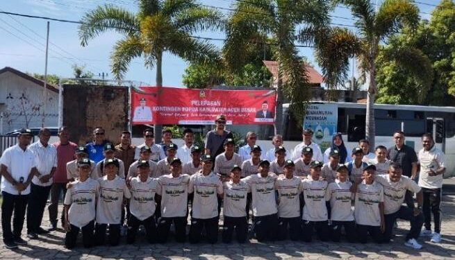 22 Atlet Sepak Bola Aceh Besar Dilepaskan Menuju Popda XVII