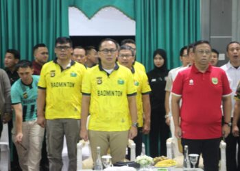 Wakapolda Sumsel M.Zulkarnain Membuka Turnamen Badminton Kapolda Sumsel Cup V