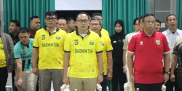 Wakapolda Sumsel M.Zulkarnain Membuka Turnamen Badminton Kapolda Sumsel Cup V