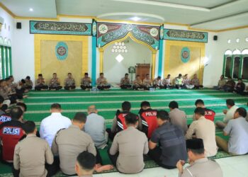 Tingkatkan Kualitas Spritual dan Moral, Polres Banyuasin Rutin Gelar Binrohtal Setiap Kamis Pagi