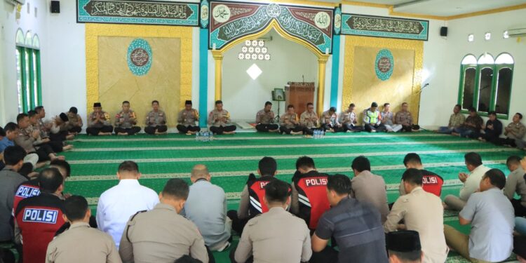 Tingkatkan Kualitas Spritual dan Moral, Polres Banyuasin Rutin Gelar Binrohtal Setiap Kamis Pagi