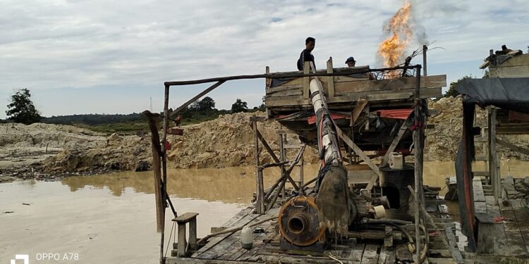 Polsek Singingi Lakukan Penertiban Penambangan Emas Tanpa Izin Di Desa Kebun Lado