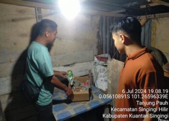 Polsek Singingi Hilir Lakukan Penertiban Tempat Bakar Emas Ilegal Di Desa Tanjung Pauh