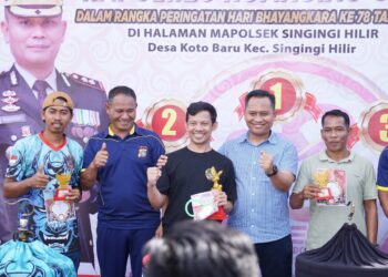 Lomba Burung Berkicau Meriahkan Bhayangkara Ke- 78 Polsek Singingi Hilir