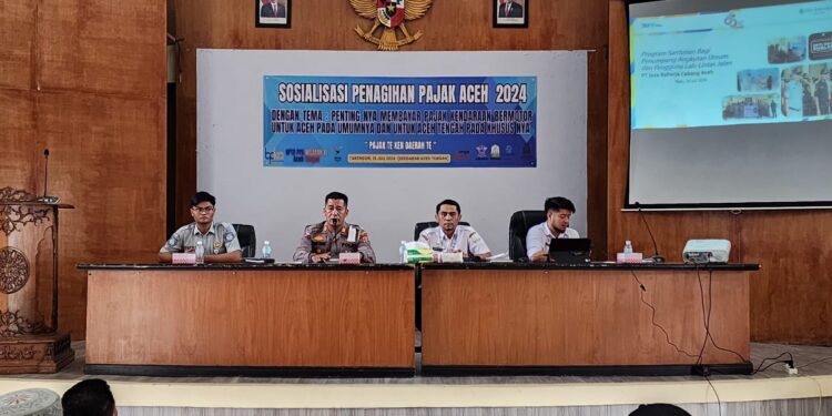 Kasat Lantas Sosialisasi Penagihan Pajak Tahun 2024 Kepada Reje Se-Kabupaten Aceh Tengah