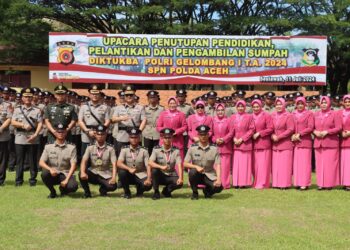 Lantik 262 Bintara Remaja, Kapolda Aceh Achmad Kartiko : Jangan Pernah Sakiti Hati Masyarakat