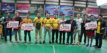 Karo SDM Sudrajad Hariwibowo Tutup Turnamen Badminton Kapolda Sumsel Cup Dan Berikut Nama Pemenangnya
