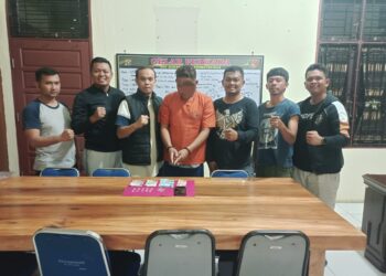 Polsek Perhentian Raja Tangkap Pelaku Pengedar Narkoba Di Desa Kapau Jaya 