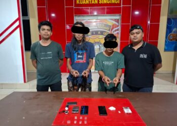 Mata Elang Satres Narkoba Polres Kuansing Tangkap Dua Pengedar Sabu