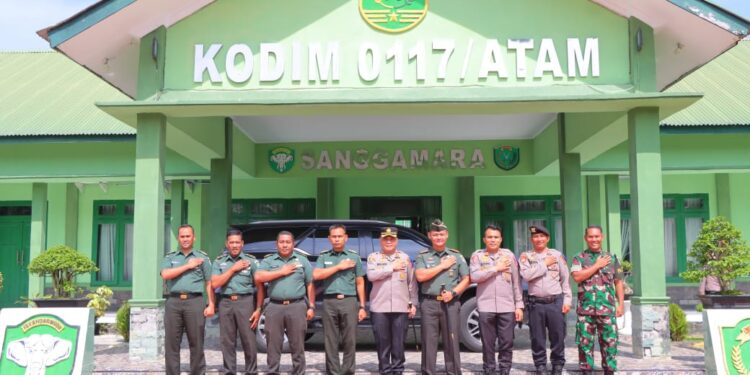 Minggu Pertama Sebagai Kapolres Aceh Tamiang, AKBP Muliadi Sambangi Dandim Andi Arianto