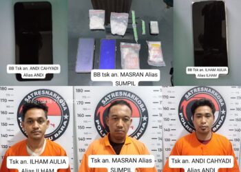  3 Orang Pengedar Narkoba Ditangkap Satresnarkoba Polres Batu Bara