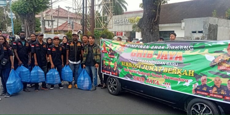 Grib Jaya Kecamatan Medan Baru Gelar Jumat Berkah Sekaligus Mendirikan Plang