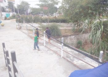 Kabel Tegangan Tinggi Di Taman Krueng Terlalu Rendah, Diduga PLN Kota Langsa Kurang Perhatian