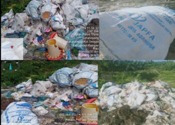 Warga Desa Simalinyang kecewa, Sampah Perusahaan Ditumpuk Di Tanahnya 