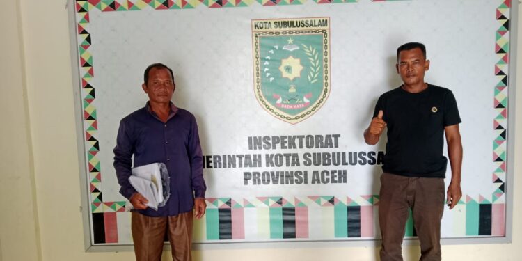 Ketua BPK, Pemuda dan Masyarakat Lae langge Dapat Undangan Dari Inspektorat Subulussalam