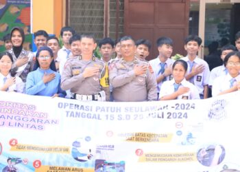 Ditlantas Polda Aceh Gencar lakukan Edukasi Kepada Siswa Operasi Patuh Seulawah 2024