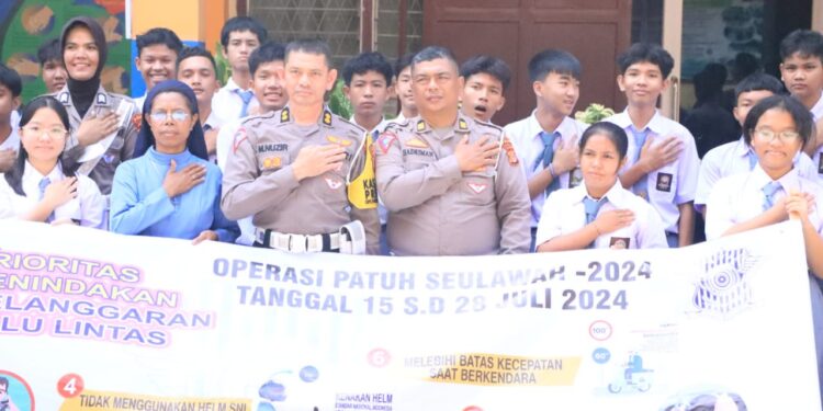 Ditlantas Polda Aceh Gencar lakukan Edukasi Kepada Siswa Operasi Patuh Seulawah 2024