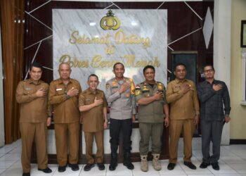 Kapolres Tuschad Cipta Herdani Menerima Kunjungan Silaturahmi Pj. Bupati Mohd Tanwier