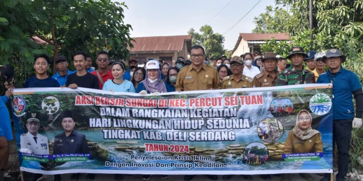 Hadiri Aksi Bersih Sungai, Asri Ludin Tambunan: Dinkes Deli Serdang Siap Sosialisasikan Kesehatan