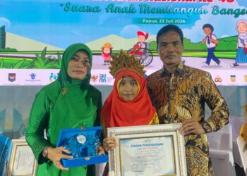 Peringatan HAN, Ajra Rahima Maulaya siswi SD Negeri 1 Kebun Lama Langsa Meraih Juara 1 Gambar Bercerita Tingkat Nasional