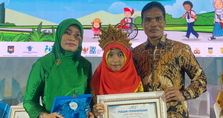 Peringatan HAN, Ajra Rahima Maulaya siswi SD Negeri 1 Kebun Lama Langsa Meraih Juara 1 Gambar Bercerita Tingkat Nasional