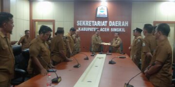 Pemkab Aceh Singkil Laksanakan Sertijab Plh Sekretaris Daerah