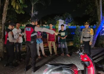 Kegiatan Patroli Balap Liar, Malam Minggu Di Wilayah Hukum Polres Kampar 