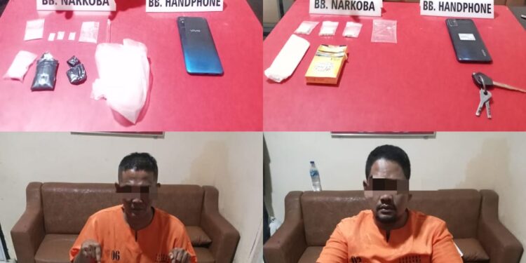 Empat Pelaku Narkoba Sabu Dan Pil Ekstasi Diringkus Satnarkoba Polres Kampar