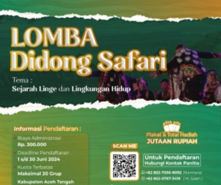 festival nenggeri linge, ada lomba didong safari bagaimana cara daftar nya…??
