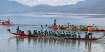 Staf Ahli Khaidir Buka Lomba Perahu Naga Di Mendale