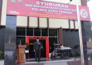 Sekda Aceh Tengah Hadiri Syukuran HUT Bhayangkara Ke-78