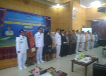 Mengambil Sumpah Dan Jabatan 38 Penjabat (PJ) Geuchik Gampong Dalam Wilayah Kota Langsa.