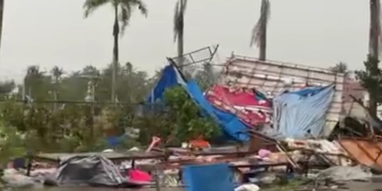Hujan Badai Landa Desa Rangkaya Kecamatan Tanah Luas Aceh Utara